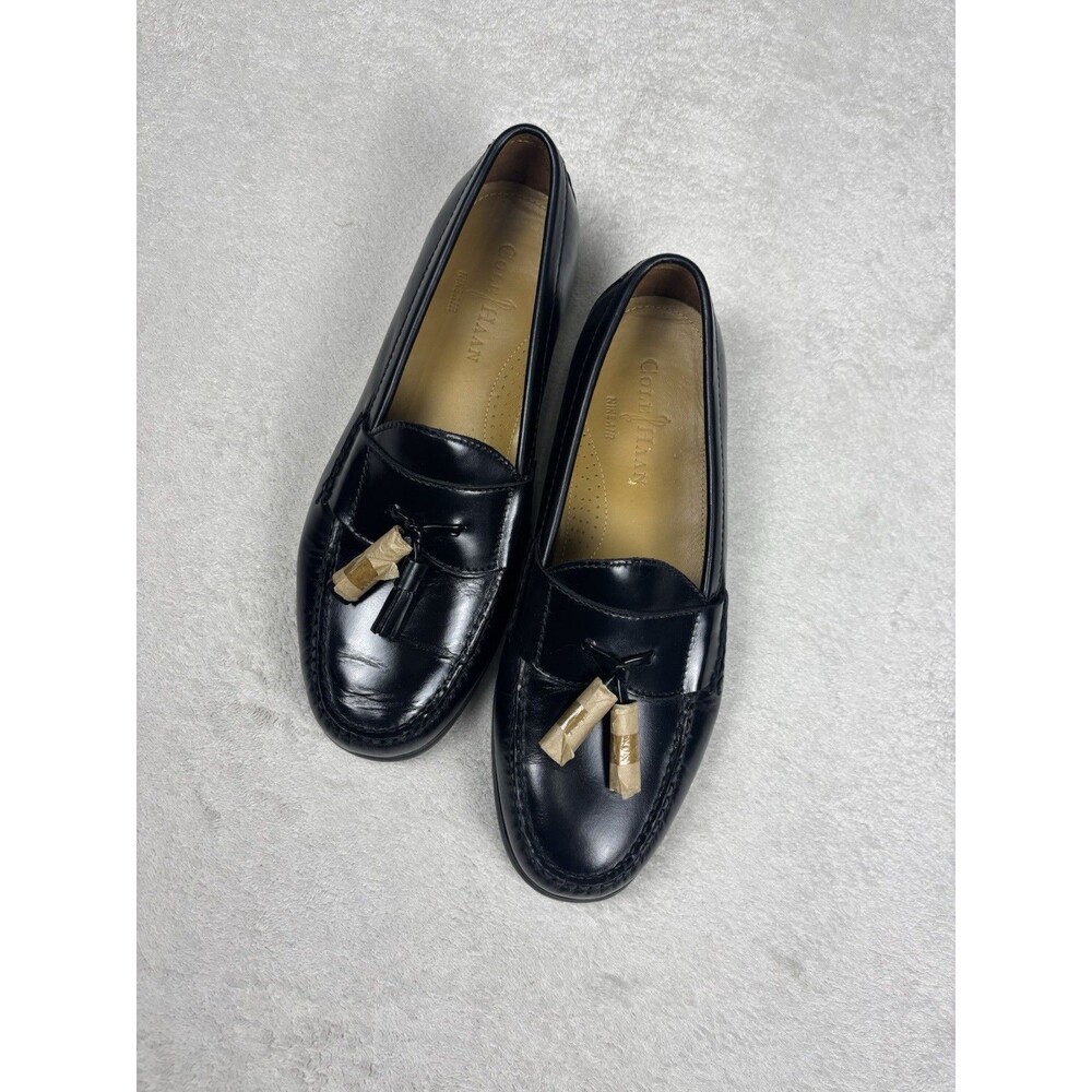 NEW Cole Haan Men’s Black Leather Tassel Loafers 8.5 Wide pinch penny loafer